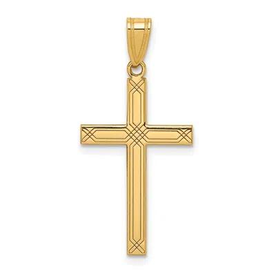 Diamond2deal 14k Yellow Gold Cross Pendant