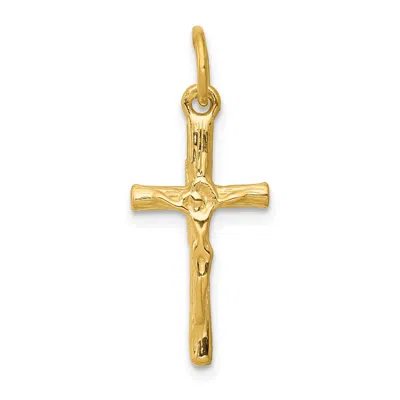 Diamond2deal 14k Yellow Gold Crucifix Charm Pendant