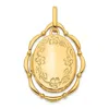 Diamond2deal 14k Yellow Gold Dancing Floral 24mm Oval Locket Pendant Pendant In Yellow