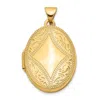 Diamond2deal 14k Yellow Gold Diamond-shaped Design Oval Locket Pendant In Yellow