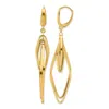 Diamond2deal 14k Yellow Gold Diamond Shaped Drop Dangle Earrings In Gold