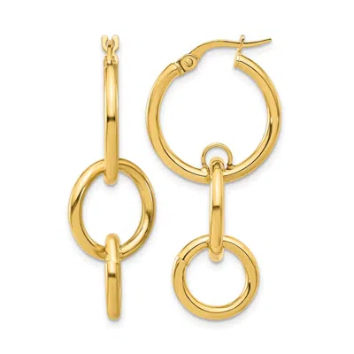 Diamond2deal 14k Yellow Gold Double Round Hoop Earrings