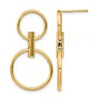 Diamond2deal 14k Yellow Gold Drop Dangle Circles Dangle Earrings In Yellow