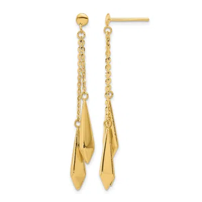 Diamond2deal 14k Yellow Gold Drop Dangle Earrings 49.68 Mm
