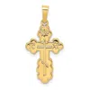 Diamond2deal 14k Yellow Gold Eastern Orthodox Cross Charm In Yellow