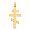 Diamond2deal 14k Yellow Gold Eastern Orthodox Cross Charm In Yellow
