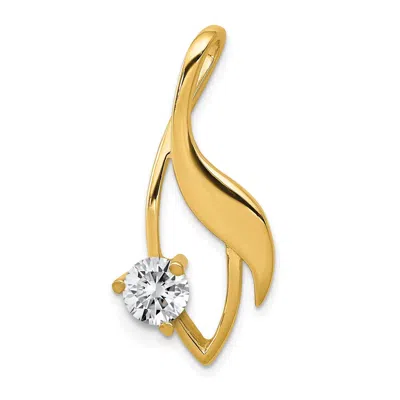 Diamond2deal 14k Yellow Gold Fancy 5mm Diamond Slide Mtg