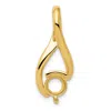 Diamond2deal 14k Yellow Gold Fancy 6.5mm Diamond Slide Mtg In Yellow