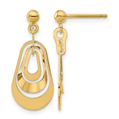 Diamond2deal 14k Yellow Gold Fancy Drop Dangle Earrings