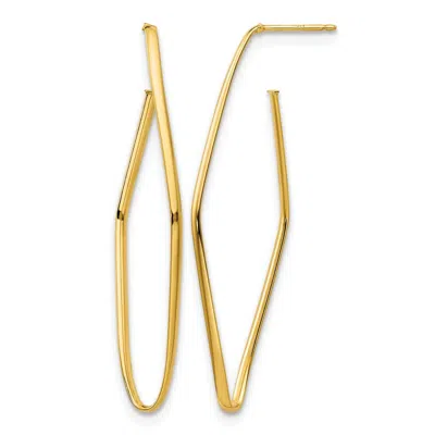Diamond2deal 14k Yellow Gold Fancy Drop Dangle Earrings In Multi