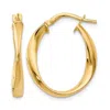 Diamond2deal 14k Yellow Gold Fancy Hoop Earrings In Gold