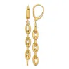 Diamond2deal 14k Yellow Gold Fancy Oval Link Drop Dangle Earrings In Gold