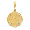 Diamond2deal 14k Yellow Gold Fire Rescue Pendant In Yellow
