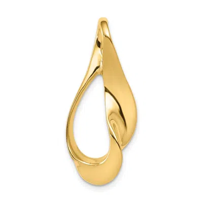 Diamond2deal 14k Yellow Gold Fits Up To 3mm Regular, 6mm Fancy Reversible Omega Slide