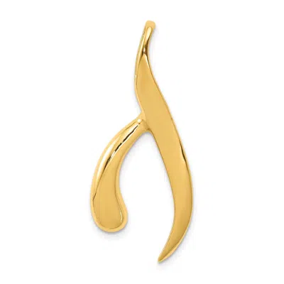 Diamond2deal 14k Yellow Gold Fits Up To 4mm Regular & 6mm Fancy/reversible Fancy Omega Slide