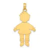 Diamond2deal 14k Yellow Gold Flat Engravable Boy Charm In Yellow
