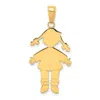 Diamond2deal 14k Yellow Gold Flat Engravable Girl Charm In Yellow