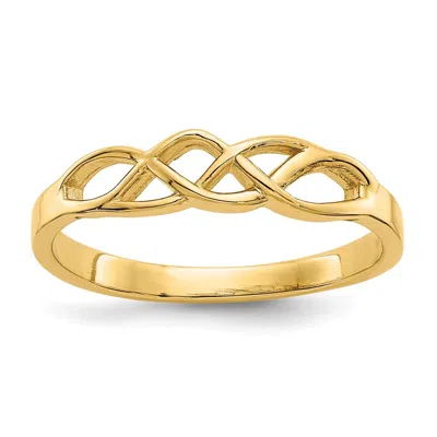 Diamond2deal 14k Yellow Gold Free Form Knot Ring