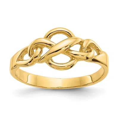 Diamond2deal 14k Yellow Gold Free Form Knot Ring