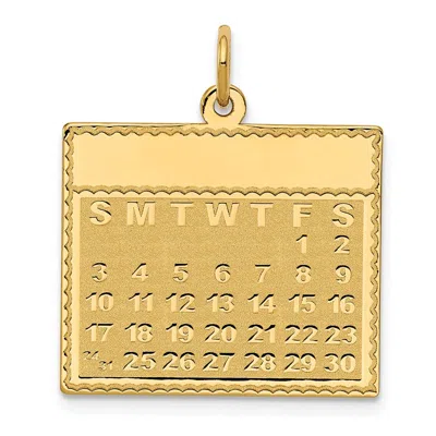 Diamond2deal 14k Yellow Gold Friday The First Day Calendar Pendant