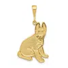 Diamond2deal 14k Yellow Gold German Shepherd Pendant In Yellow