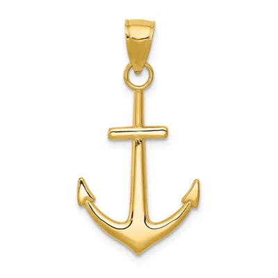 Diamond2deal 14k Yellow Gold Gold Polished Anchor Pendant