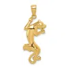 Diamond2deal 14k Yellow Gold Gold Polished Panther Pendant In Gold