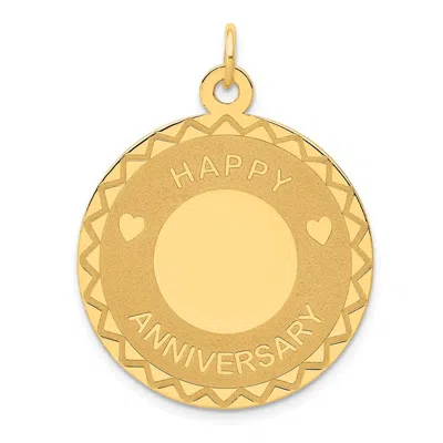 Diamond2deal 14k Yellow Gold Happy Anniversary Charm
