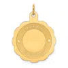 Diamond2deal 14k Yellow Gold Happy Birthday Disc Pendant In Yellow