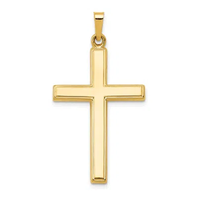 Diamond2deal 14k Yellow Gold Hollow Cross Pendant