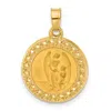 Diamond2deal 14k Yellow Gold Hollow Our Guardian Angel Medal In Yellow