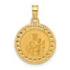 Diamond2deal 14k Yellow Gold Hollow Our Lady Of Mt Carmel Medal In Yellow