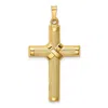 Diamond2deal 14k Yellow Gold Hollow Polished Center X Cross In Yellow