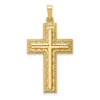 Diamond2deal 14k Yellow Gold Hollow Polished Rope Edge Latin Cross In Yellow