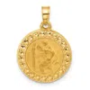 Diamond2deal 14k Yellow Gold Hollow St. Christopher Medal In Yellow
