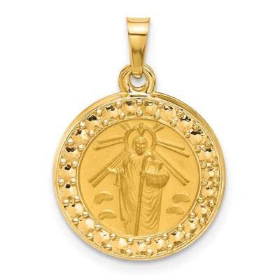 Diamond2deal 14k Yellow Gold Hollow St. Jude Thaddeus Medal