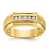Diamond2deal 14k Yellow Gold Lab Grown Diamond 5-stone Band Ring 1/4ct Clarity- Vs Color- G-h In Yellow