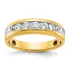 Diamond2deal 14k Yellow Gold Lab Grown Diamond 7-stone Band Ring 1/2ct Clarity- Vs Color- G-h In Yellow