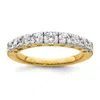 Diamond2deal 14k Yellow Gold Lab Grown Diamond 9-stone Band Ring 1ct Clarity- Vs Color- G-h In Yellow
