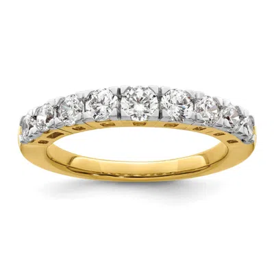 Diamond2deal 14k Yellow Gold Lab Grown Diamond 9-stone Band Ring 1ct Clarity- Vs Color- G-h