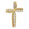Diamond2deal 14k Yellow Gold Lab Grown Diamond Cross Chain Slide Pendant (1ct, Vs, G-h) In Yellow
