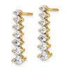 Diamond2deal 14k Yellow Gold Lab Grown Diamond Drop Dangle Earrings In Gold