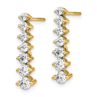 Diamond2deal 14k Yellow Gold Lab Grown Diamond Drop Dangle Earrings
