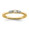 Diamond2deal 14k Yellow Gold Lab Grown Diamond Engagement Ring 0.12ct Clarity- Vs Color- G-h In Yellow