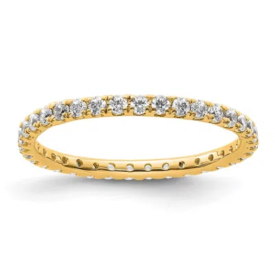 Diamond2deal 14k Yellow Gold Lab Grown Diamond Eternity Wedding Band Ring 1/2ct Clarity- Vs Color- D-e