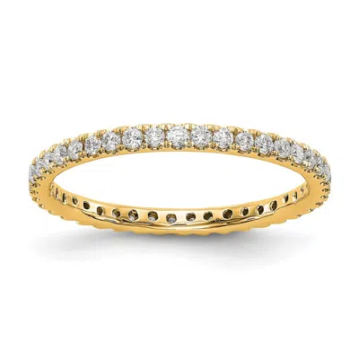 Diamond2deal 14k Yellow Gold Lab Grown Diamond Eternity Wedding Band Ring 1/2ct Clarity- Vs Color- G-h