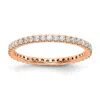 Diamond2deal 14k Yellow Gold Lab Grown Diamond Eternity Wedding Band Ring 1/2ct Clarity- Vs Color- G-h In Pink