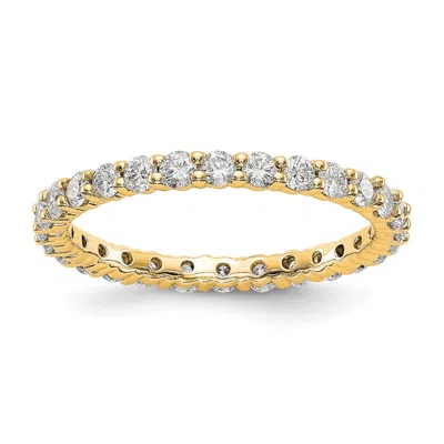 Diamond2deal 14k Yellow Gold Lab Grown Diamond Eternity Wedding Band Ring 1ct Clarity- Vs Color- G-h