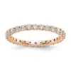 Diamond2deal 14k Yellow Gold Lab Grown Diamond Eternity Wedding Band Ring 1ct Clarity- Vs Color- G-h In Pink