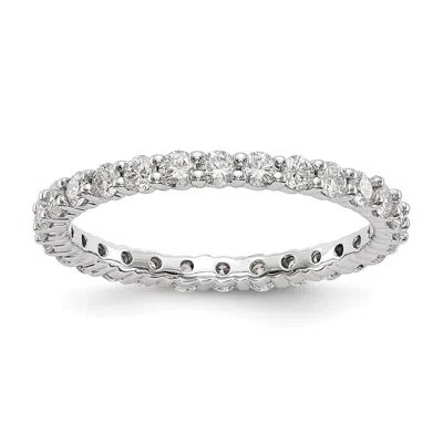 Diamond2deal 14k Yellow Gold Lab Grown Diamond Eternity Wedding Band Ring 1ct Clarity- Vs Color- G-h In White